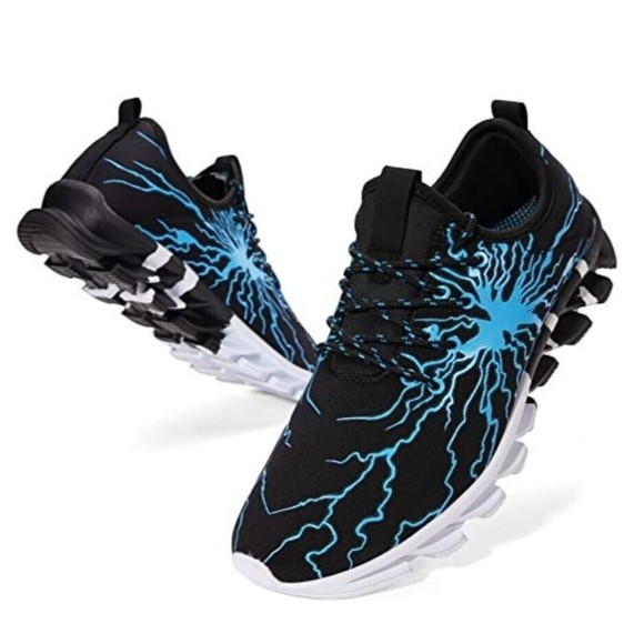 Bronax Mens Athletic Trainer Sneakers Lightning Graphic Sz. EU-46 US-12 - Picture 1 of 11